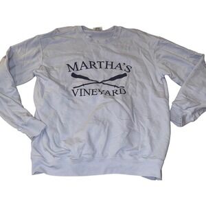 Comfort Colors Martha's Vineyard Sweatshirt Light Blue Crewneck Size Medium